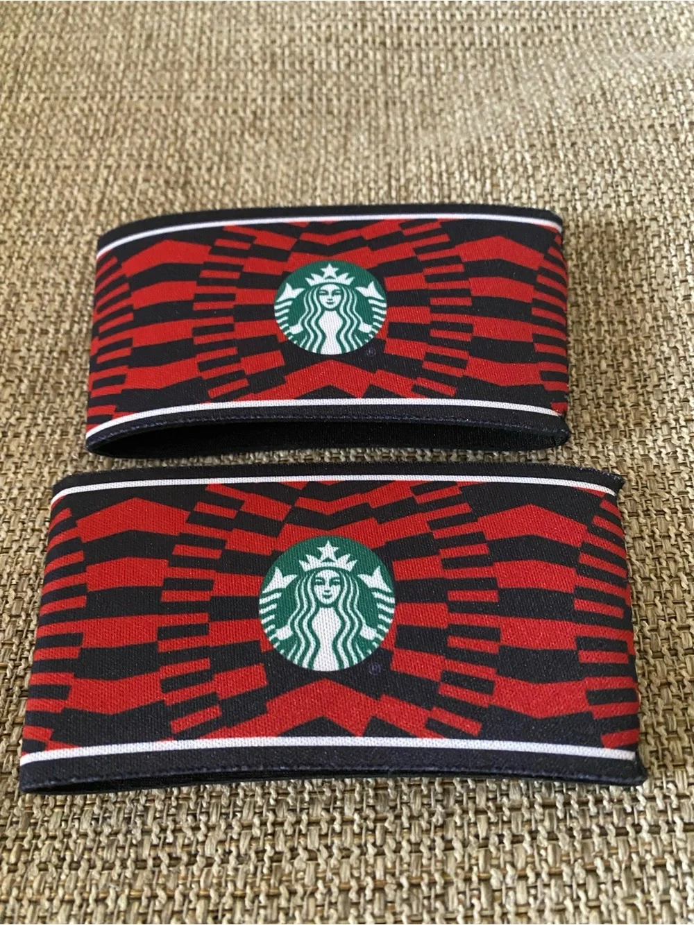 Starbucks Red and Black Logo Sleeves  - Set of 2